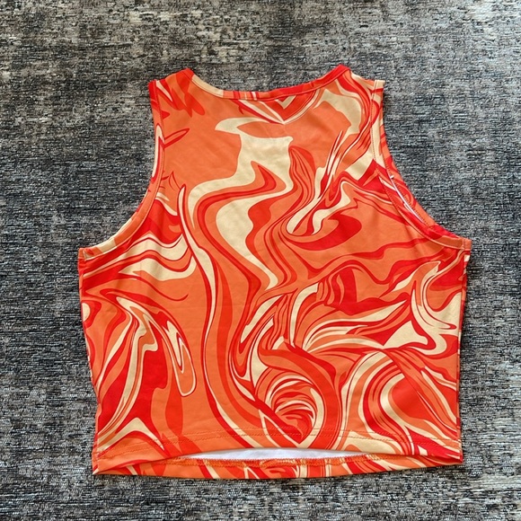 Shein marble print Y2K cropped tank top - Picture 3 of 3